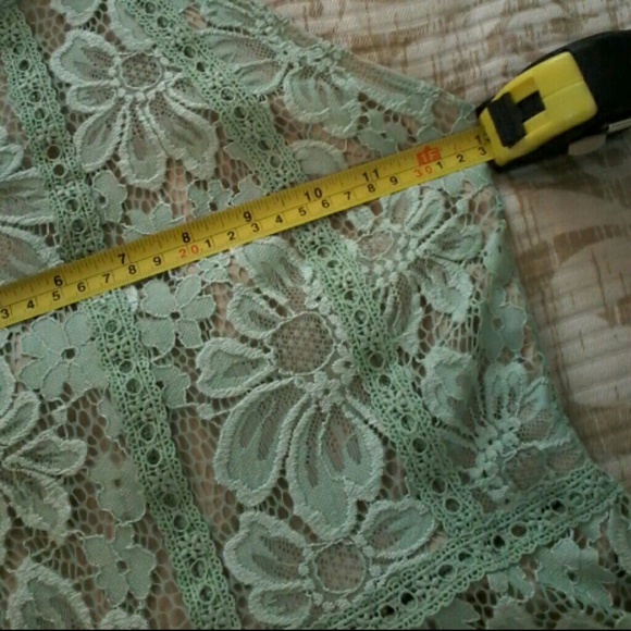 Lace Sage/Minty Green Dress EUC - Picture 6 of 9